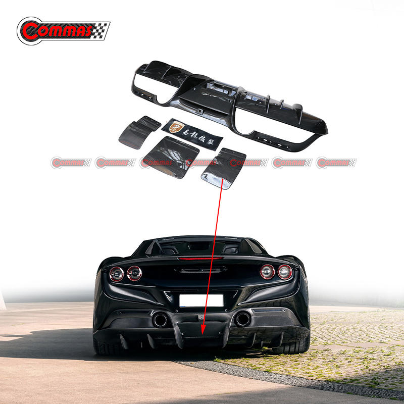 Novitec Style Carbon Fiber Rear Lip Diffuser For Ferrari F8