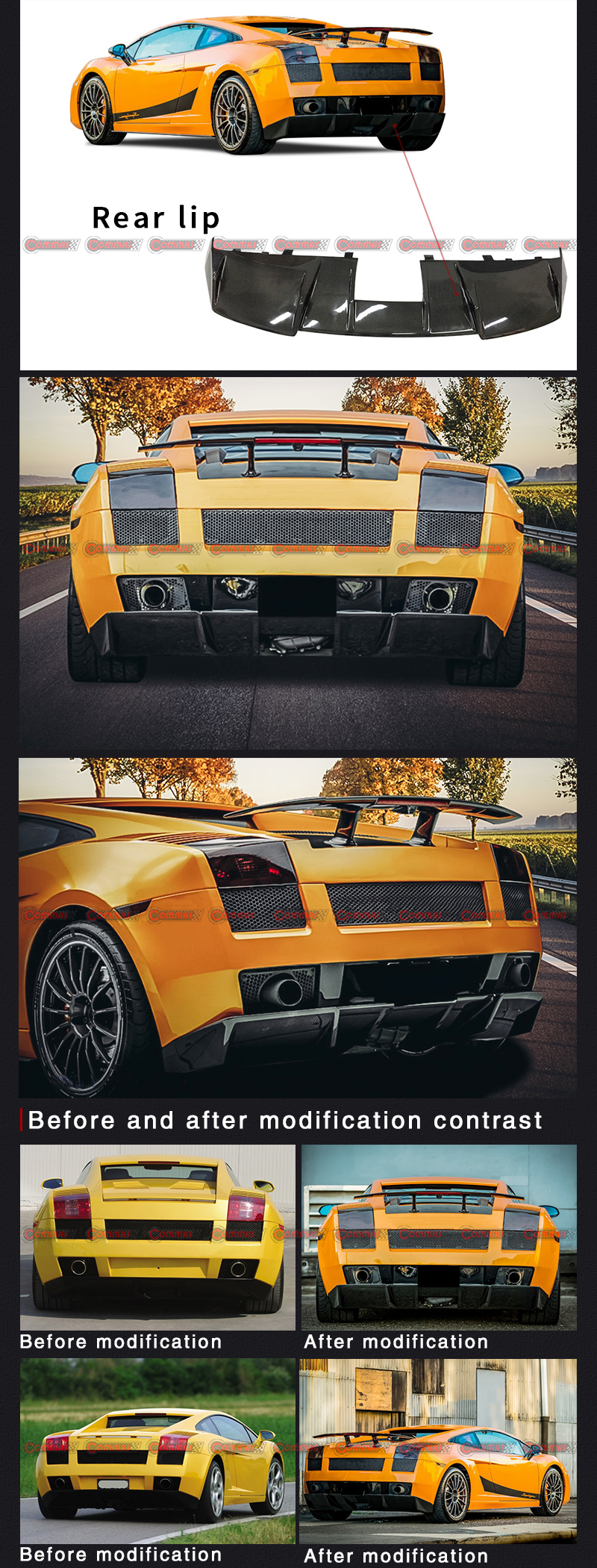 dmc lambroghini gallardo rear lip