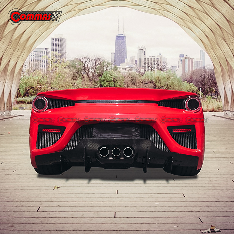 Black Sails Style Carbon Fiber Rear Spoiler For Ferrari 458