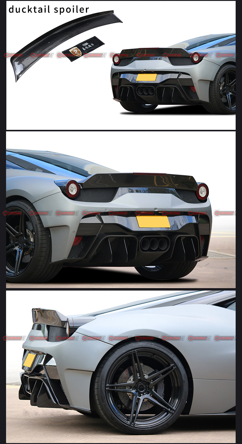 f458 rear ducktail spoiler