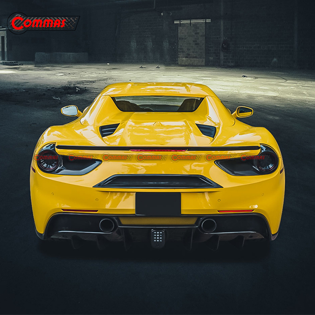 CSS Style Carbon Fiber Rear Spoiler For Ferrari 488