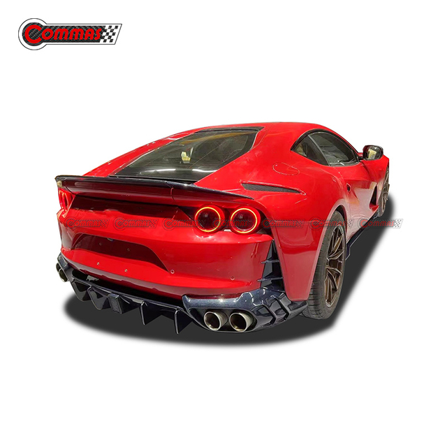 Mansory Style Carbon Fiber Rear Ducktail Spoiler Wings For Ferrari 812