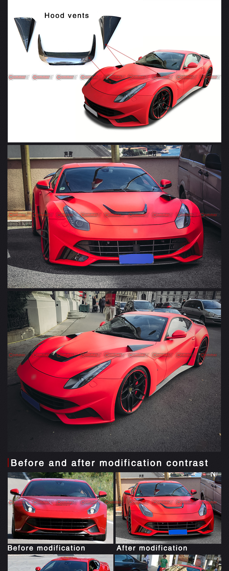  Hood Vents For Ferrari F12