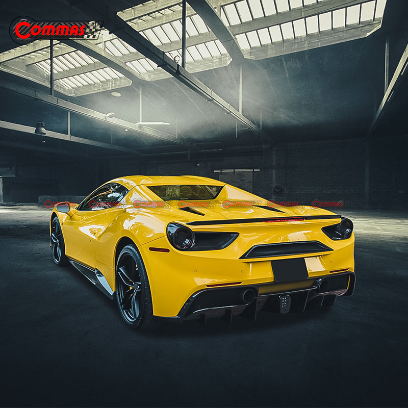 CSS Style Carbon Fiber Rear Spoiler For Ferrari 488