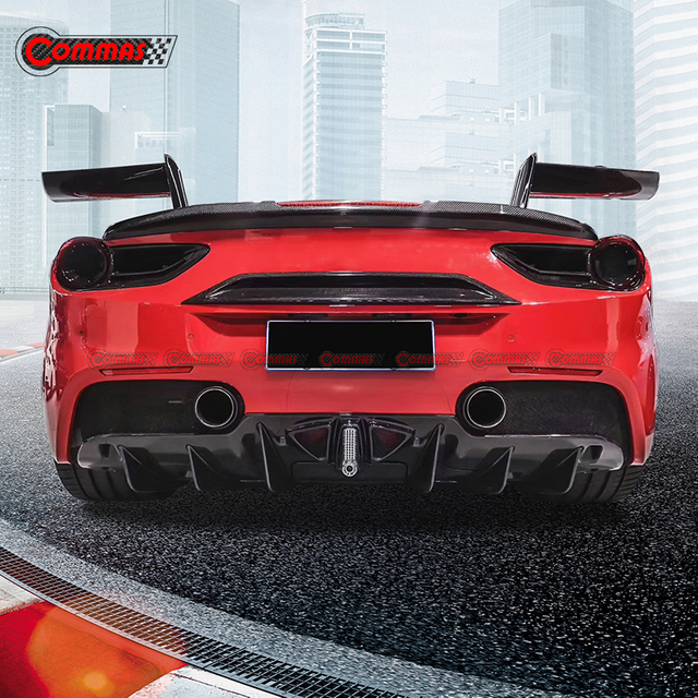 Mansory Style Carbon Fiber Rear Spoiler Wing For Ferrari 488