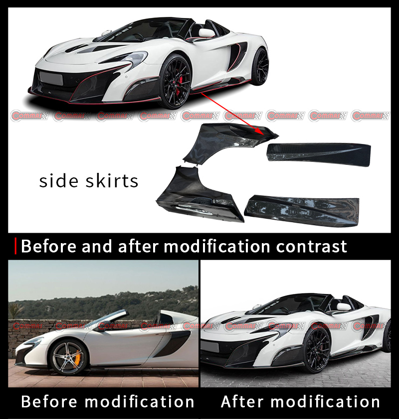 675lt style mclaren 650s side skirts