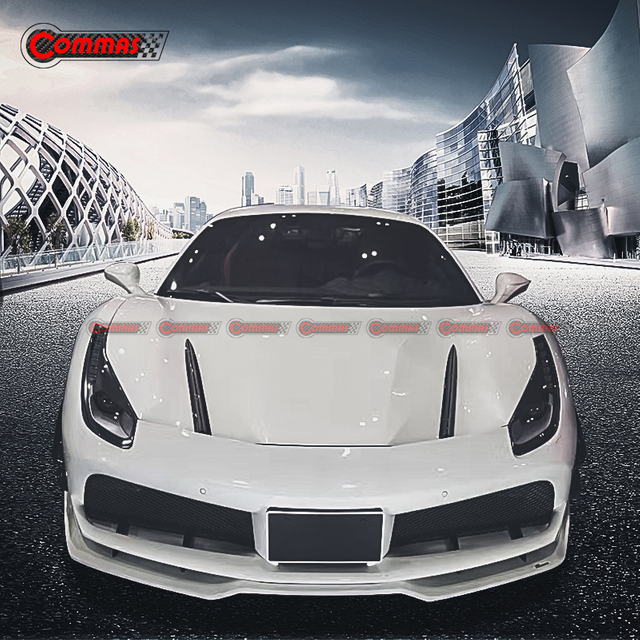 Rowen Style Carbon Fiber Front Lip For Ferrari 488 GTB