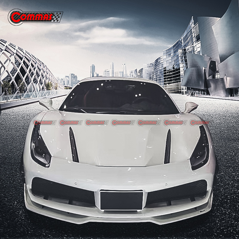 Rowen Style Carbon Fiber Front Lip For Ferrari 488 GTB