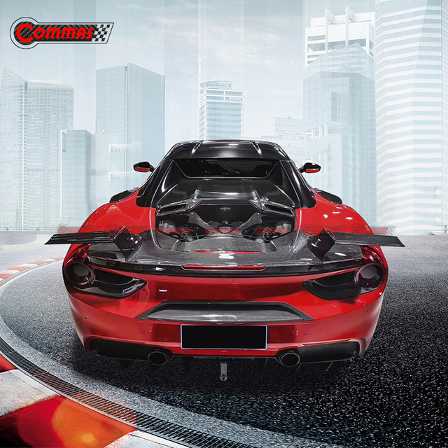 Mansory Style Carbon Fiber Rear Spoiler Wing For Ferrari 488