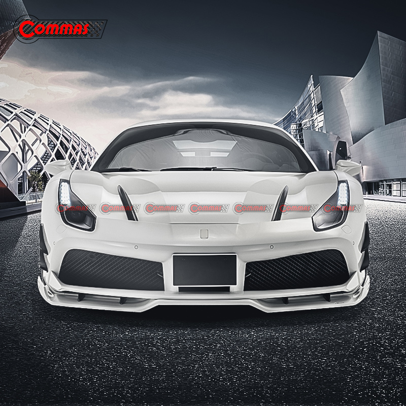 Rowen Style Carbon Fiber Front Lip For Ferrari 488 GTB