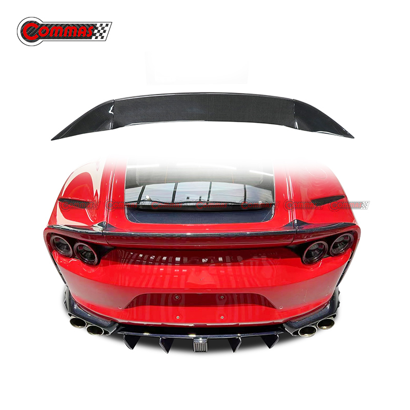 Mansory Style Carbon Fiber Rear Ducktail Spoiler Wings For Ferrari 812