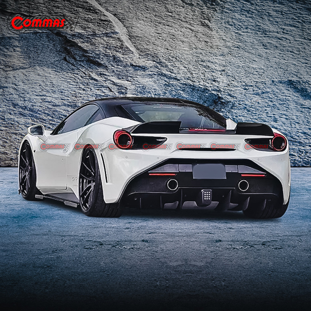 SVR Style Carbon Fiber Rear Spoiler For Ferrari 488