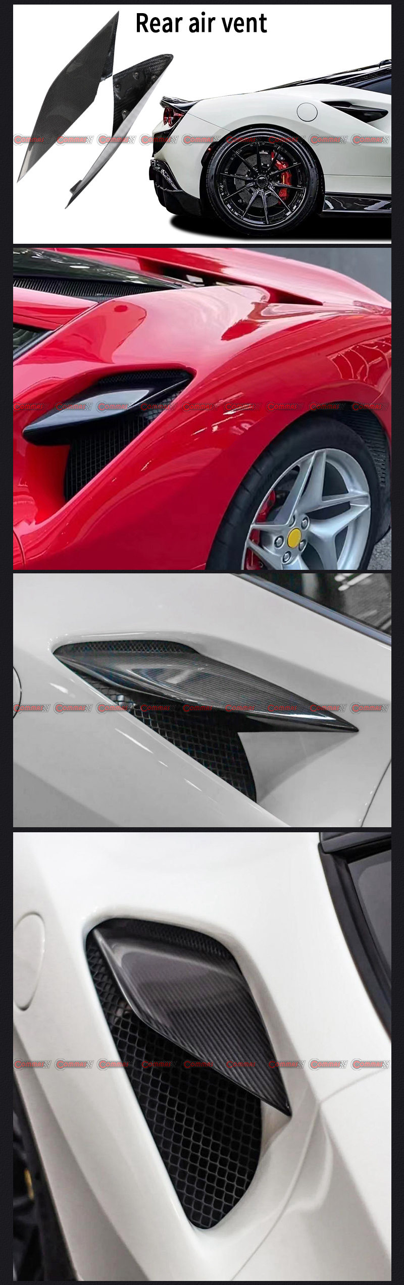 Rear Air Vent For Ferrari F8