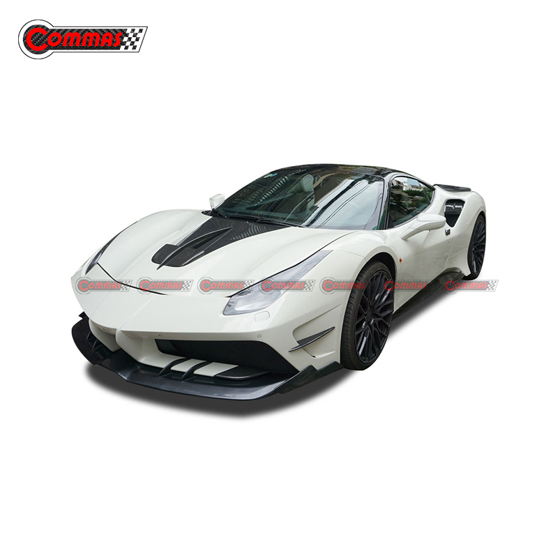 Misha Style Carbon Fiber Fiberglass Engine Hood For Ferrari 488 GTB