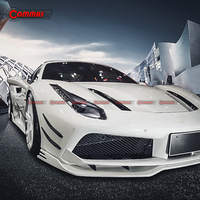 Rowen Style Carbon Fiber Front Lip For Ferrari 488 GTB