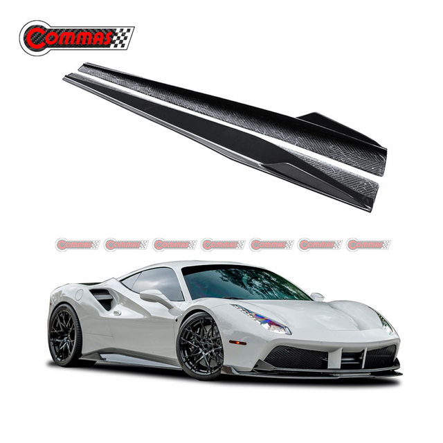 Vorsteiner Style Carbon Fiber Side Skirts For Ferrari 488