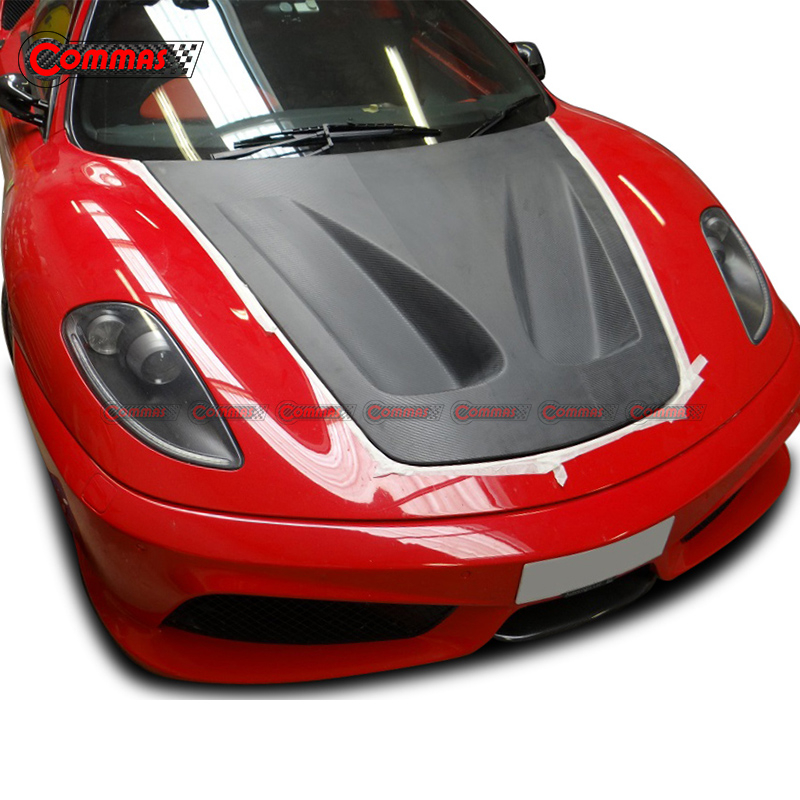 P1 Style Carbon Fiber Engine Hood For Ferrari 430