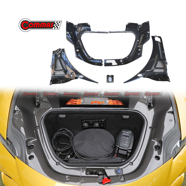 Ferrari SF90 dry carbon fiber luggage compartment interior trim