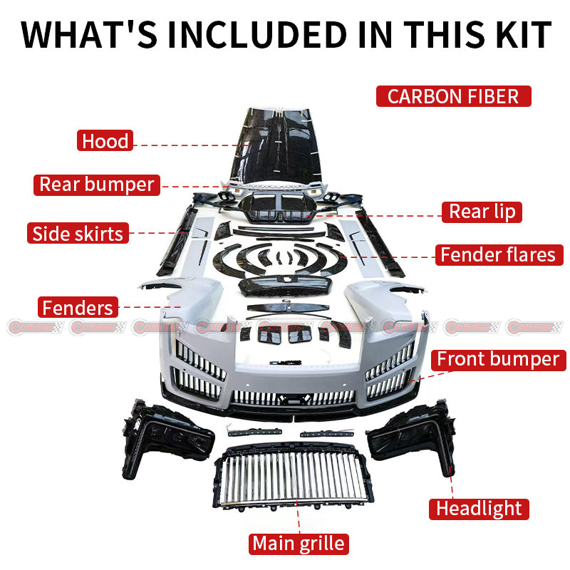 Rolls-Royce Cullinan old to new mansory dry carbon fiber bodykit