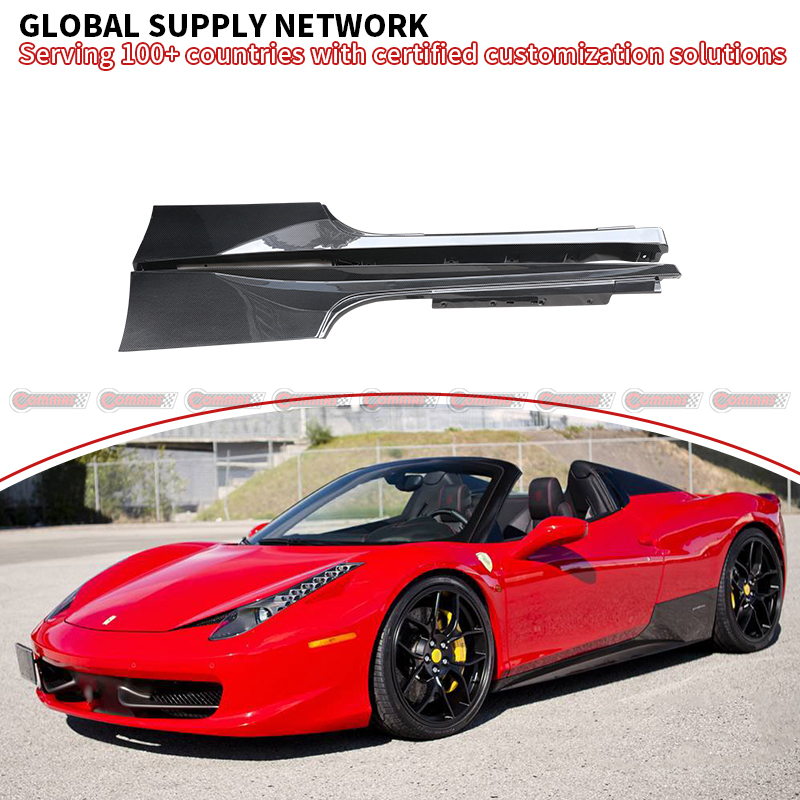 For Ferrari 458 OEM Carbon Fiber Side Skirts
