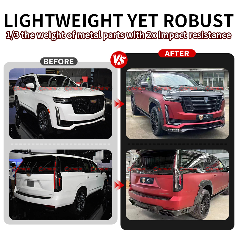 Cadillac escalade larte dry carbon fiber bodykit