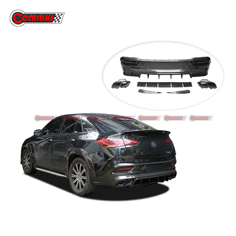 Topcar Style Carbon Fiber Rear Diffuser Lip For Mercedes Benz GLE Coupe C167