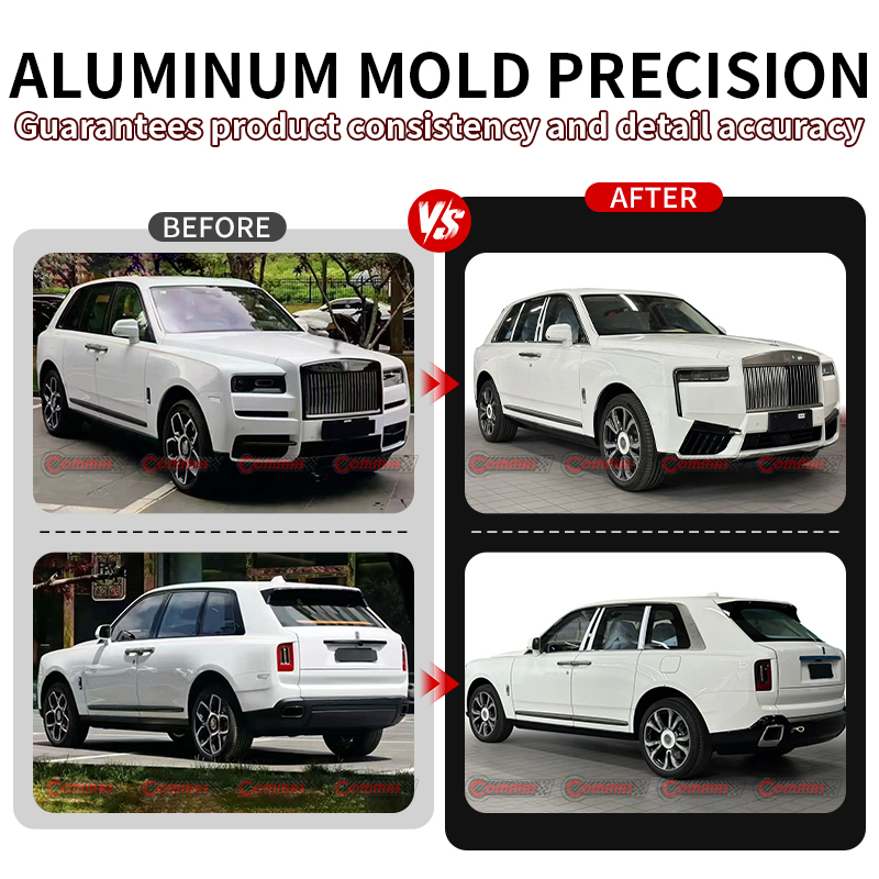 The old Rolls-Royce Cullinan has been modified with a new grille, front grille, front and rear bumpers, and headlights