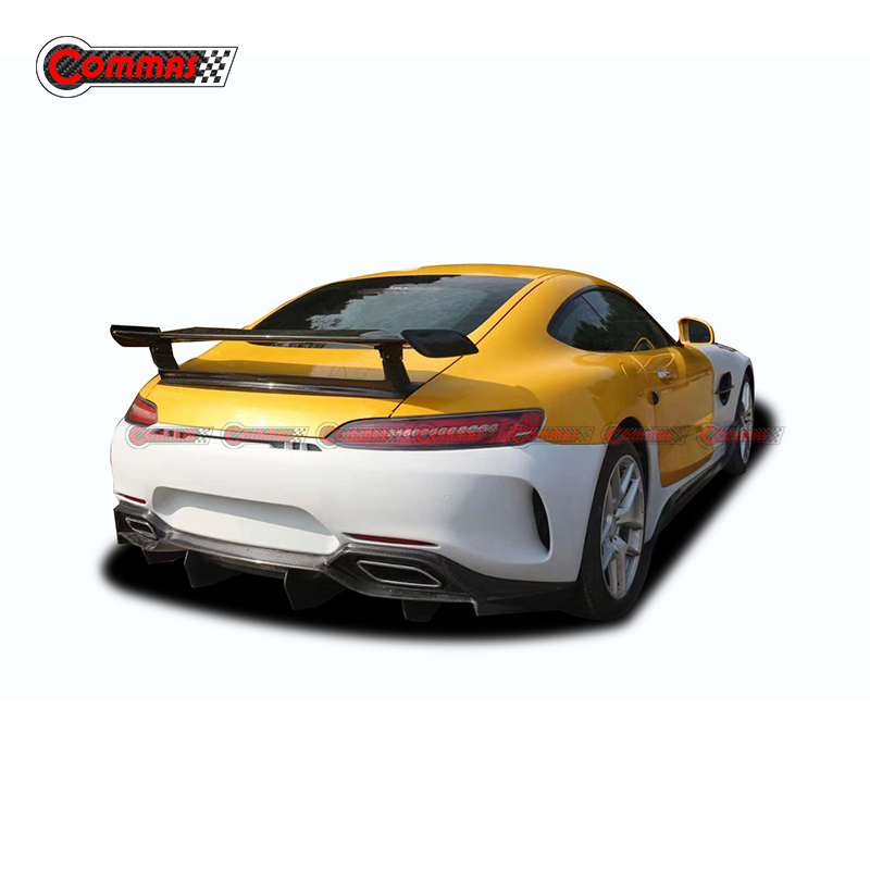 IMP Style Carbon Fiber Rear Bumper Lip Diffuser For Mercedes Benz AMG GT GTS GTR