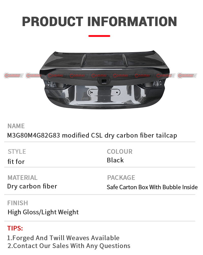 BMW M4 Carbon Fiber Rear Trunk