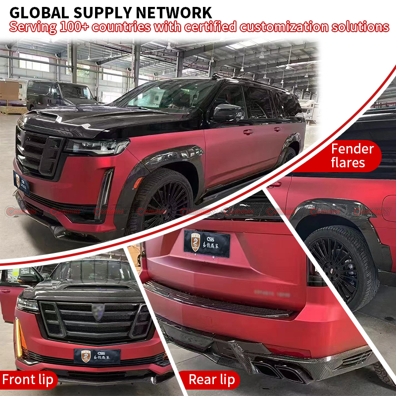 Cadillac escalade larte dry carbon fiber bodykit