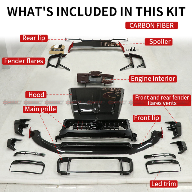 Mercedes-benz G-Class w464 brabus G900 dry carbon fiber bodykit