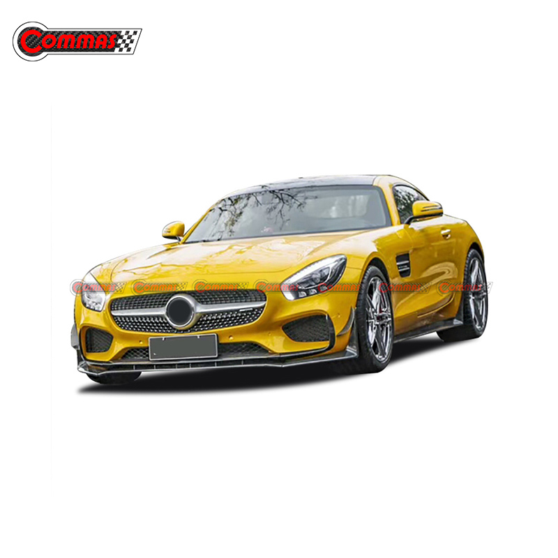 Revozport Style Carbon Fiber Front Lip Splitter For Mercedes Benz AMG GT GTS