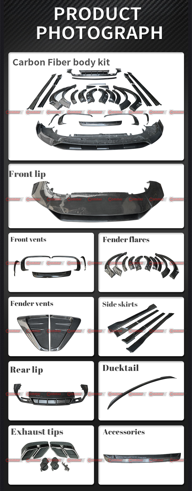 Porsche Cayenne 9Y0 Dry Carbon Fiber Body Kit