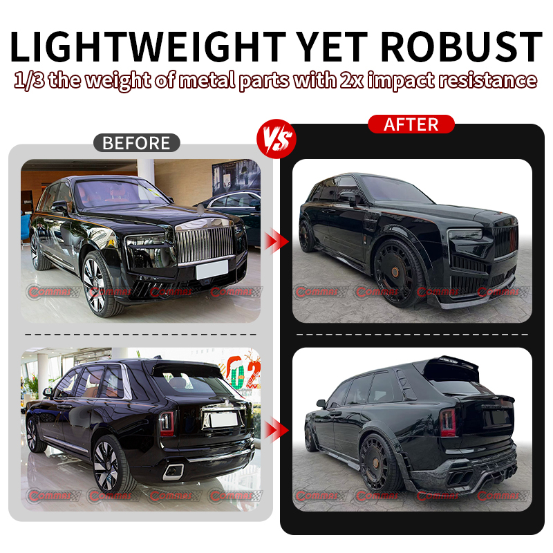 Rolls-Royce Cullinan old to new mansory dry carbon fiber bodykit