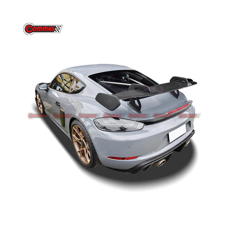 Porsche 718 Cayman GT4rs body kit dry carbon fiber hood fender