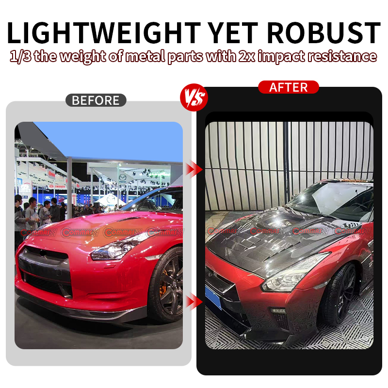 Nissan GTR IMP dry carbon fiber hood