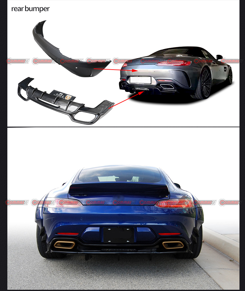 pd style rear diffuser mercedes benz amg gt