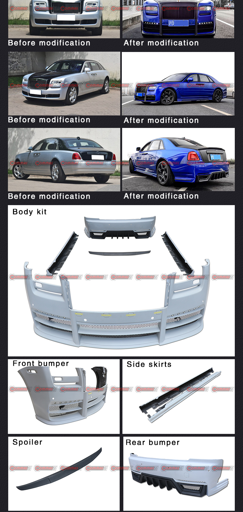 rolls royce ghsot body kit