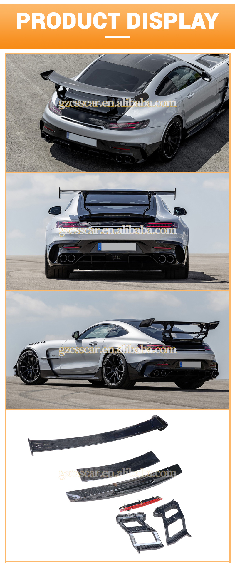 Mercedes Benz AMG GT Carbon Fiber Rear Wing