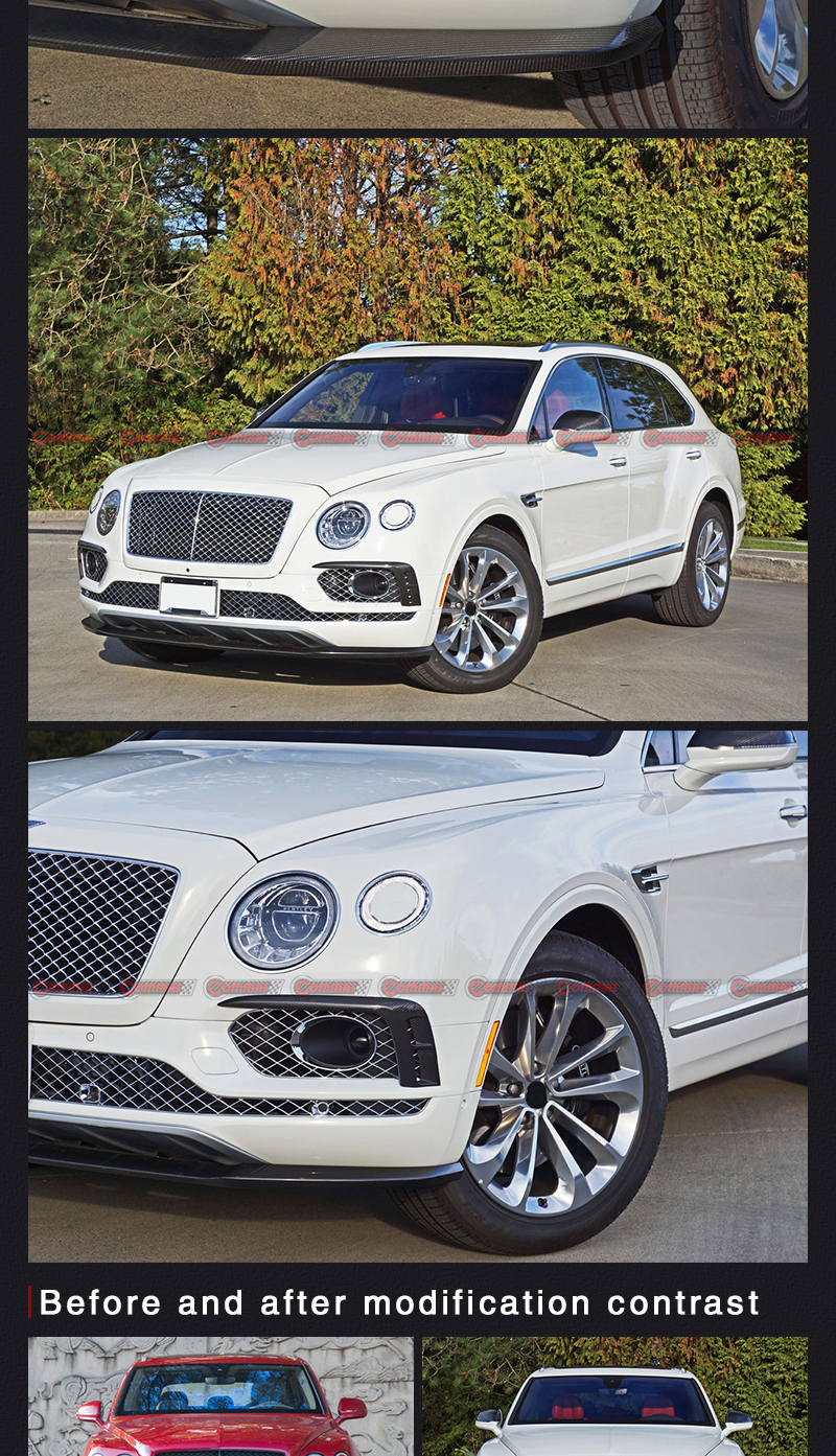 bentley bentayga front bumper canards