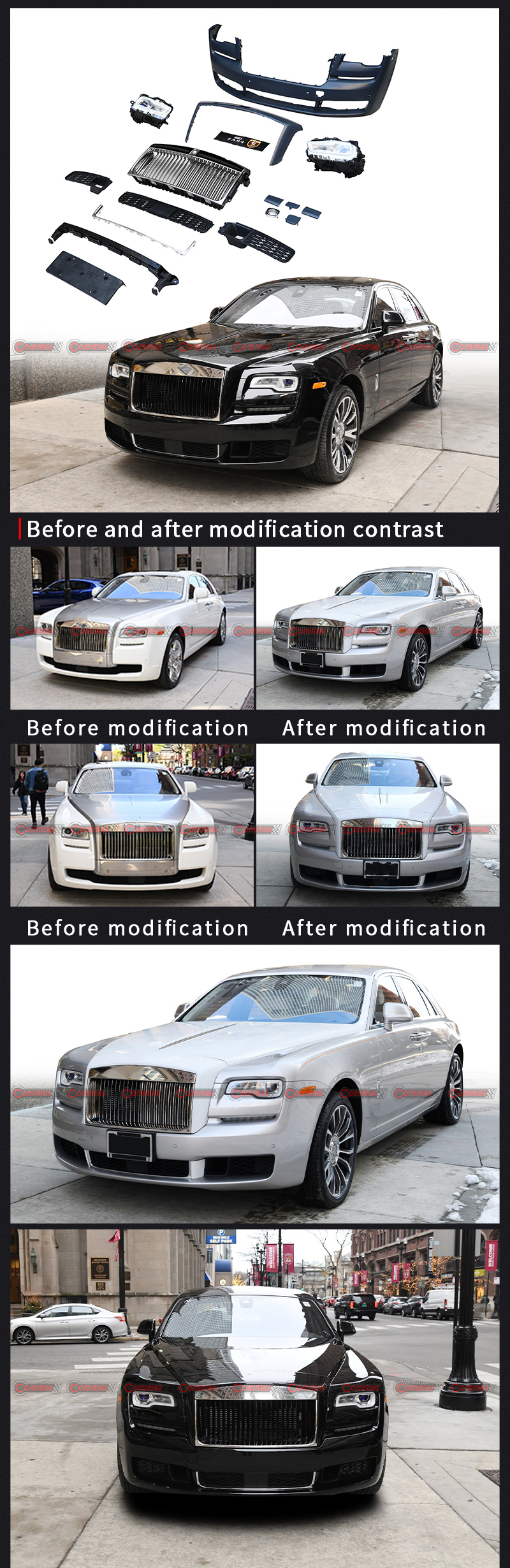 rolls royce ghost old to new bodykit