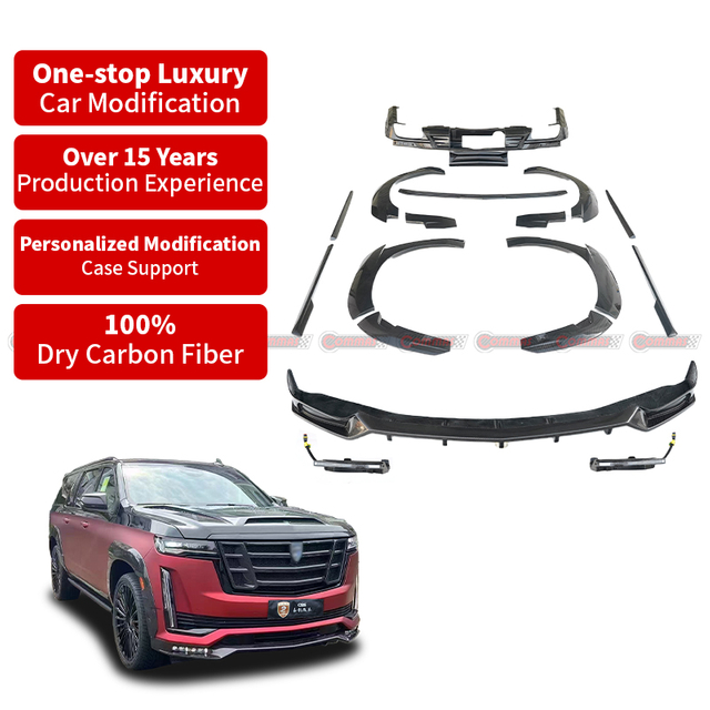 Cadillac escalade larte dry carbon fiber bodykit