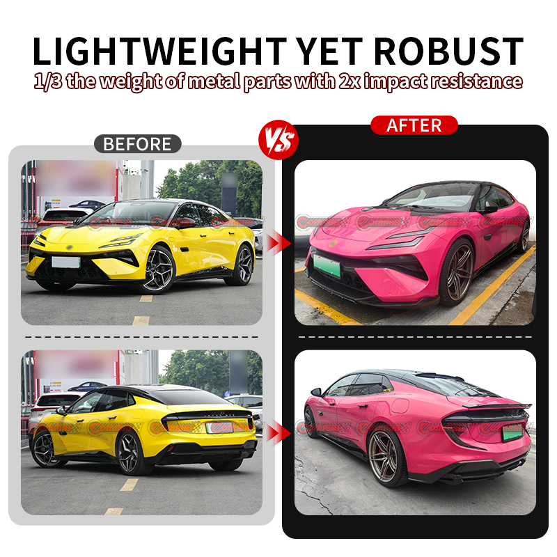 Lotus emeya abina body kit dry carbon fiber wing Front back lips bodykit