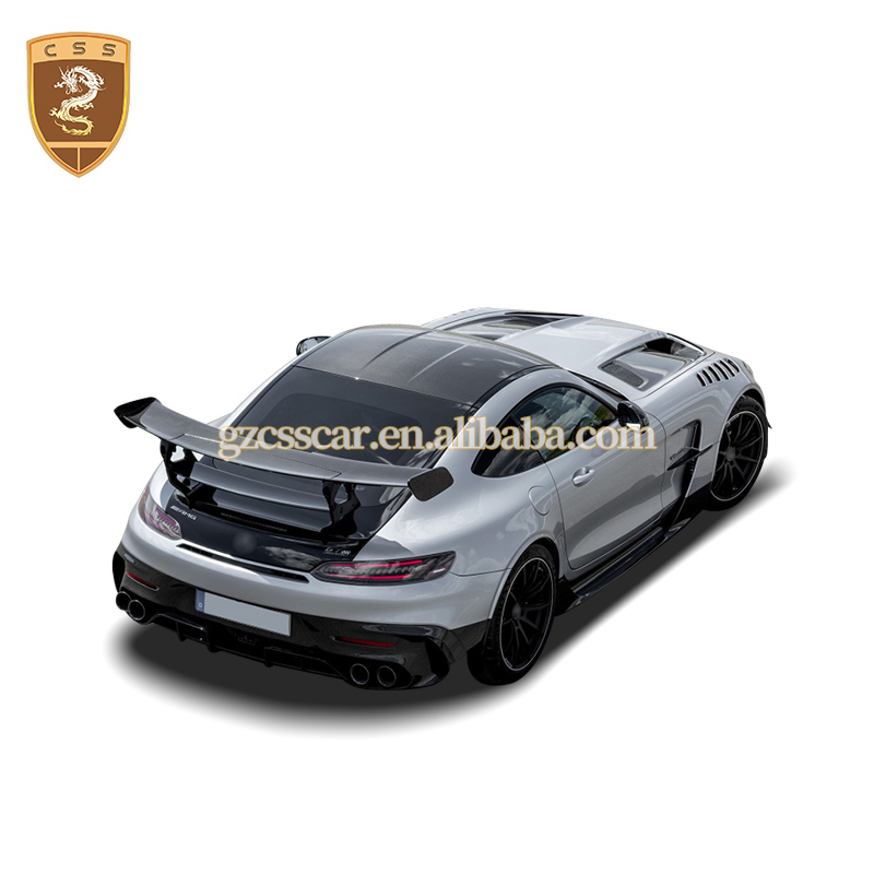 Mercedes Benz AMG GT Black Series Style Carbon Fiber LED Light Rear Wing