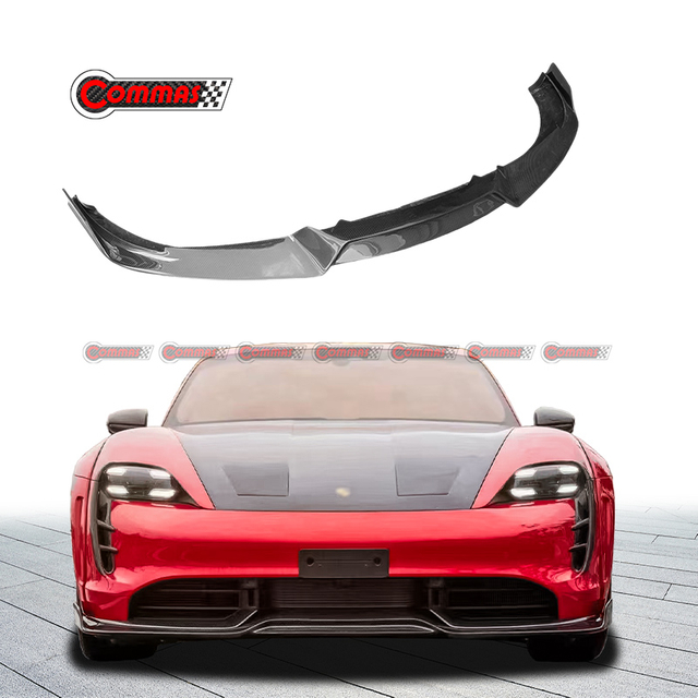 Porsche taycan turbo cmst dry carbon fiber front lip