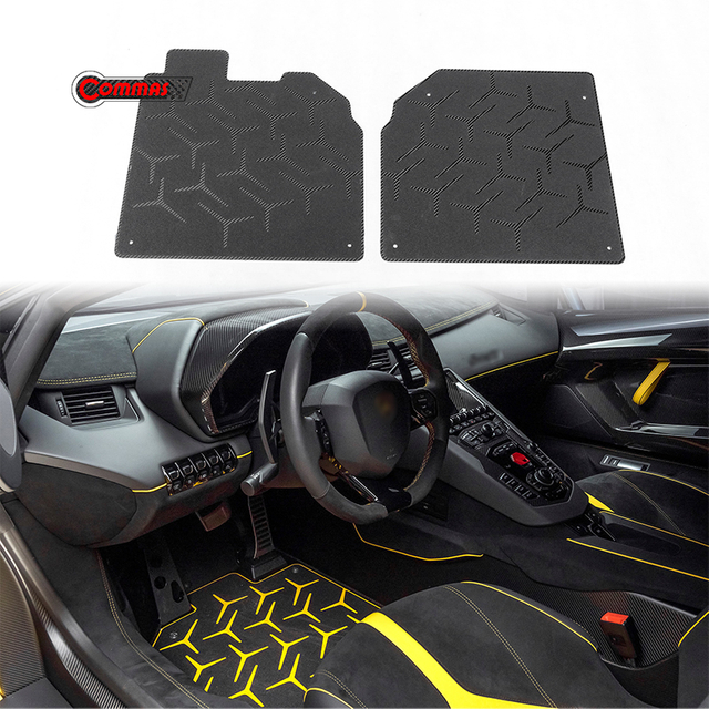 Lamborghini Aventador LP700 SVJ dry carbon fiber foot mat