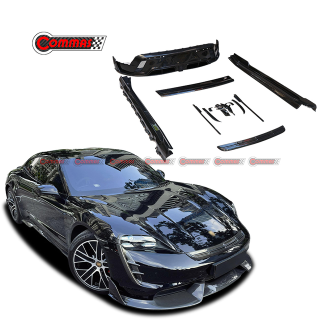 Porsche taycan turbo mansory dry carbon fiber body kit