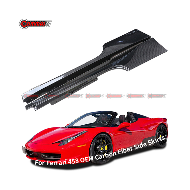 For Ferrari 458 OEM Carbon Fiber Side Skirts
