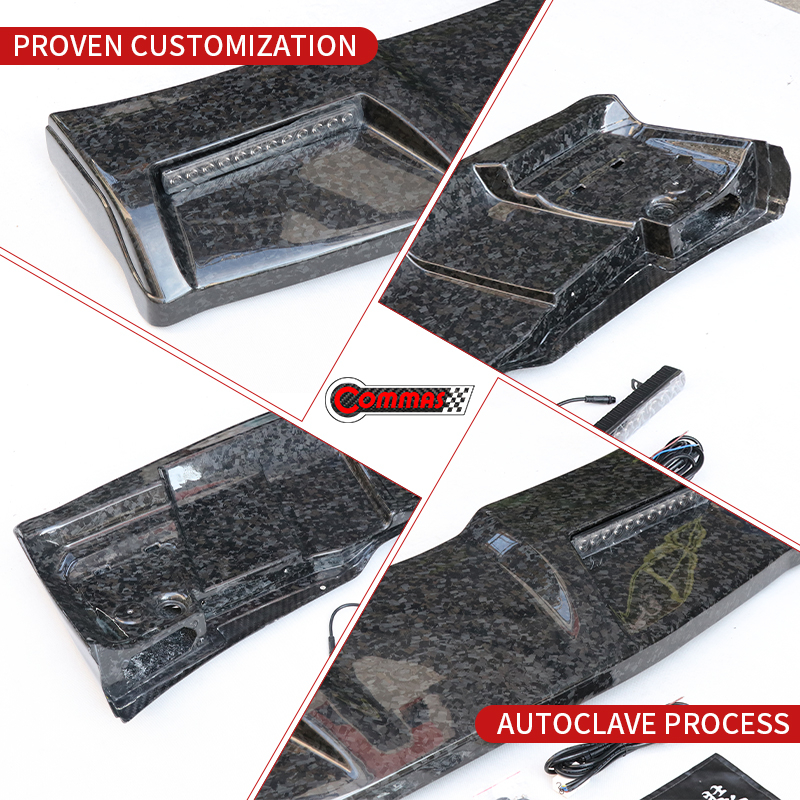 Mercedes-benz G-Class W463A and W464 modified with MSY. P920 limited edition full body kit carbon fiber top wing spoiler
