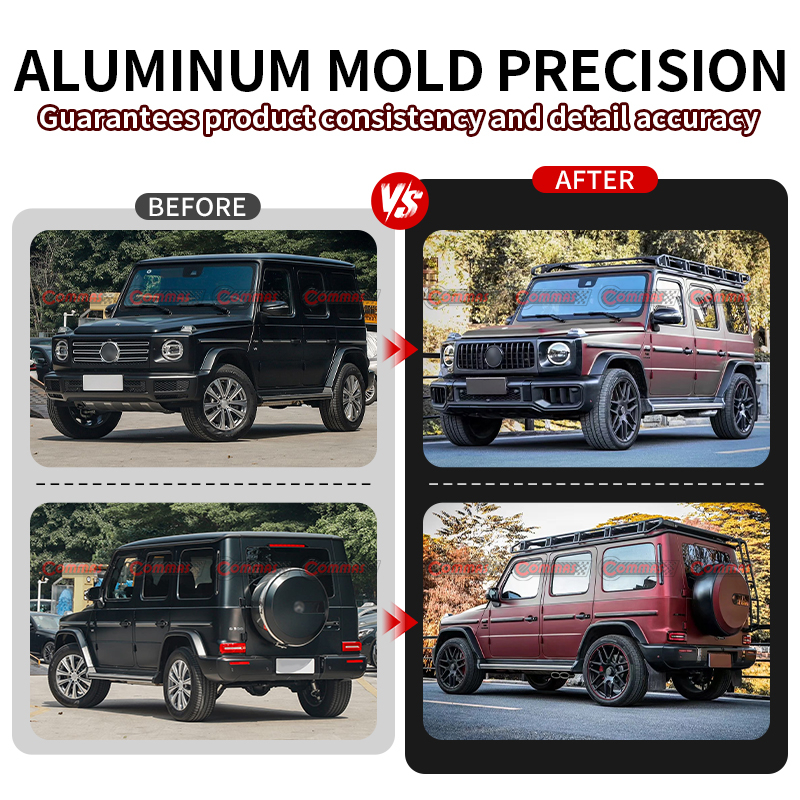 Mercedes-benz G W464 modified W465 G63 body kit, front and rear bumper grille, wheel arches, air vents, fender inner lining